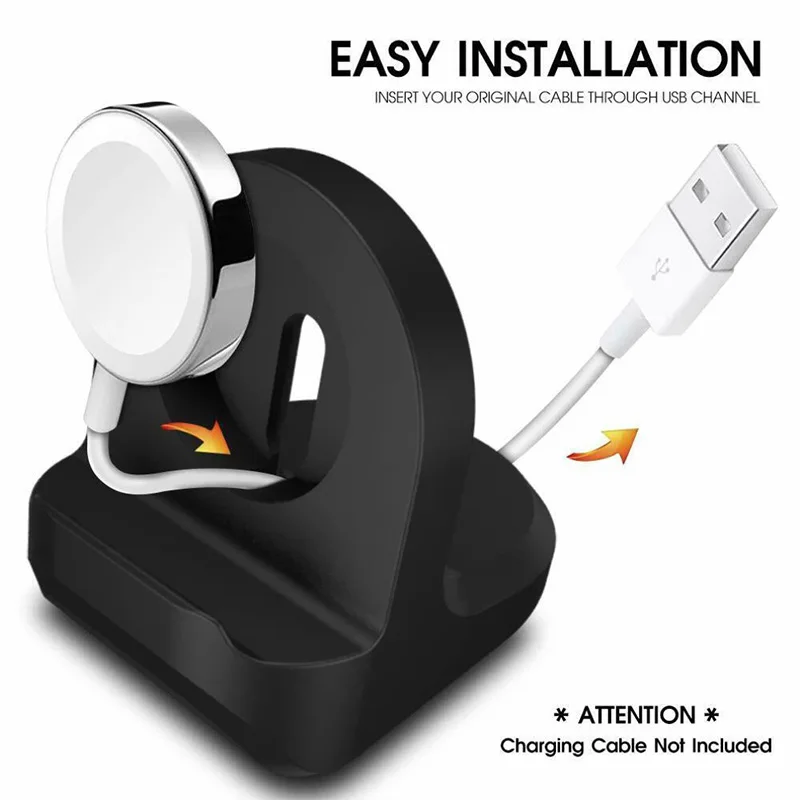 거치대 실리콘 홈 충전 도크 스테이션 충전 거치대, 애플 워치 S 시리즈 5, 4, 3, 2/1 스탠드 스탠드 키퍼