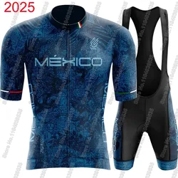 Mexico National Team 2025 Cycling Jersey Set Men Mexican Clothing Kits Short Sleeve Road Bike Shirts Suit MTB Shorts Wear Ropa