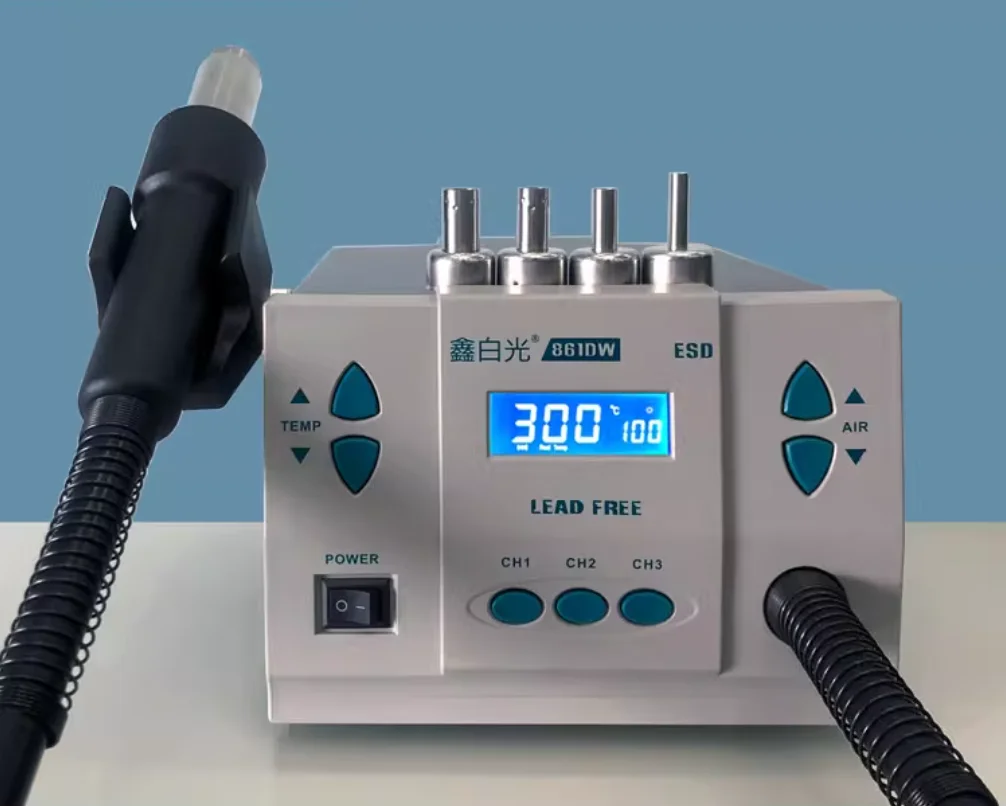 1000W 220V QUICK heat gun lead free hot air soldering station microcomputer temperature Rework Station
