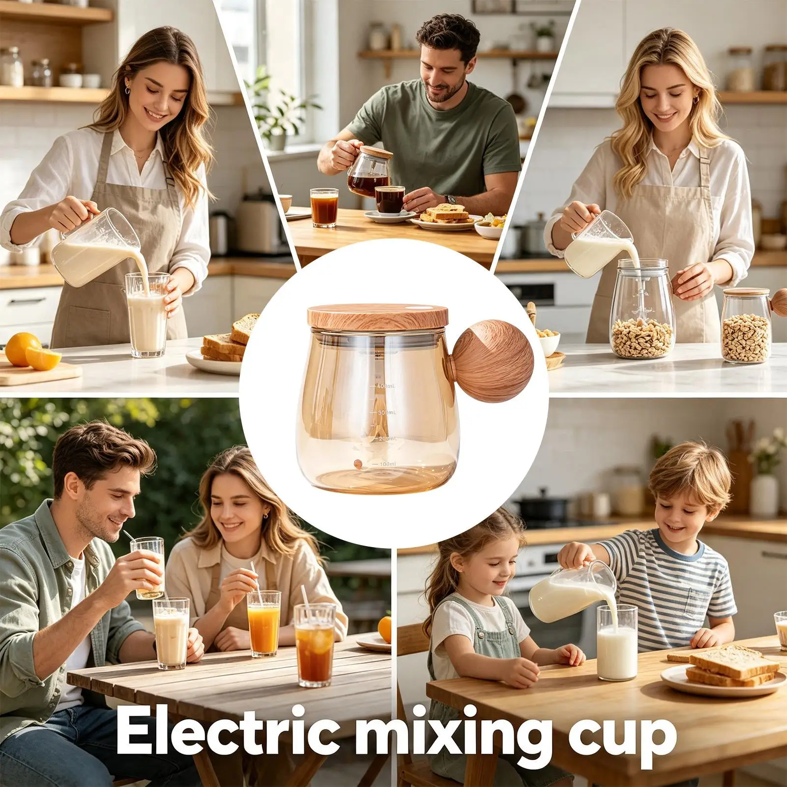 Self Stirring Cup Rechargeable Portable Comfortable Grip Shaker Self Mixing Cup Coffee Mug For Home Gym Commuting Travel Dorm