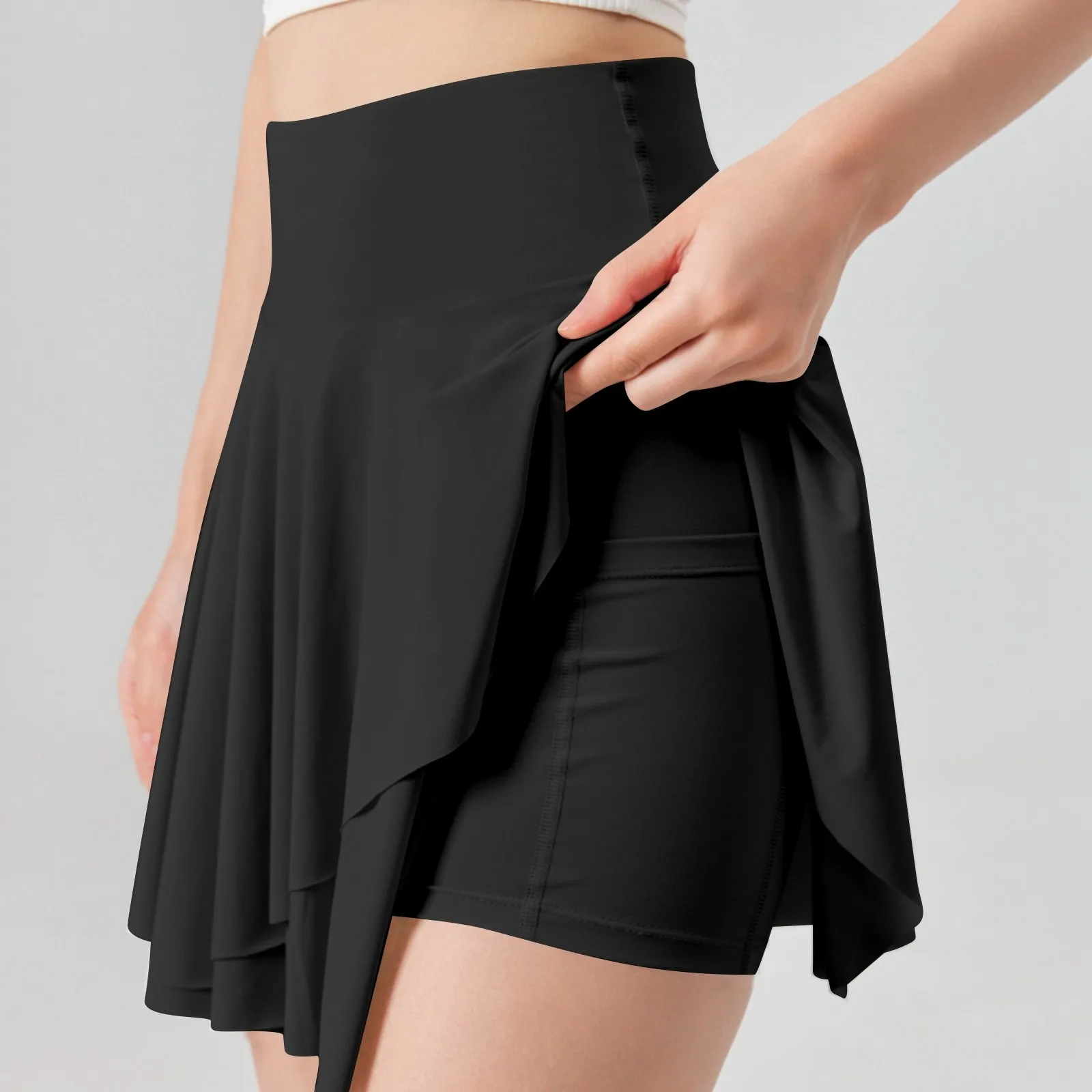 Tennis Skirts With Pocket Gym Running Pleated Skort Women Fashion Sports Fitness Skirt High Waisted Yoga Skorts Faldas Mujer