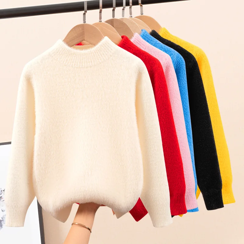 

Kids Warm Sweaters Boys Fashion Pullovers Clothes Children Bottoming Shirt Teenage Comfortable Fleece Lining Swearters