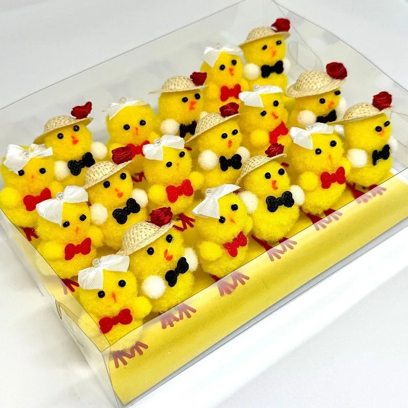 

18Pcs Easter Mini Chicks Cute Easter Chicken Decor for Crafts Spring Party Favors Activities Table Animal Wedding Decorations