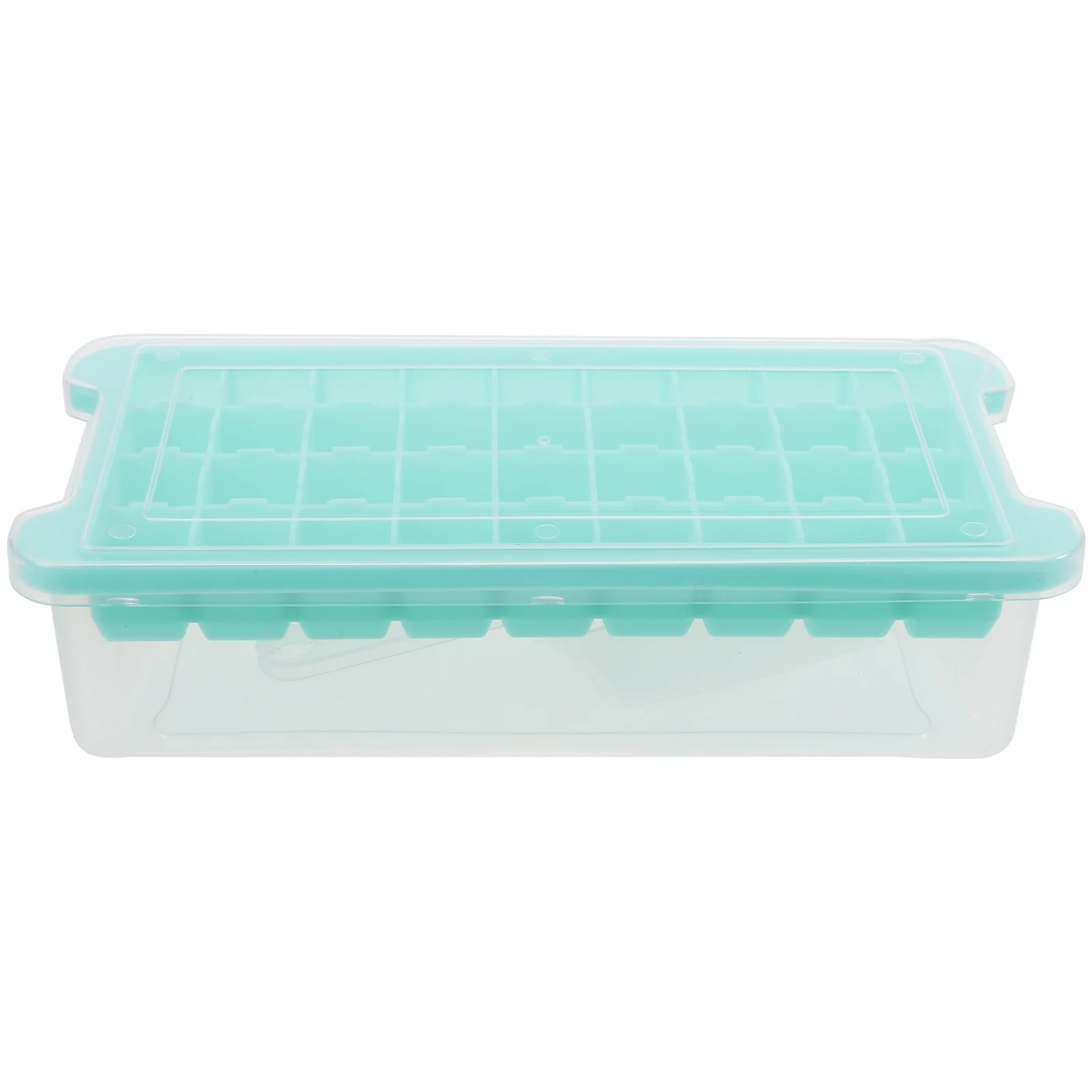 

1 set 1 Set Of Cube Molds Quick Demould Lidded Trays For Freezer Large Tray With Ice Shovel Ice Storage Bin Household Mold For