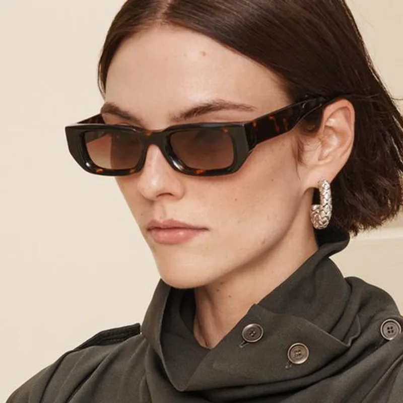 

European and American Fashion Niche Irregular Small Frame Sunglasses UV400 Personalized Wide Leg Versatile UV Resistant Glasses