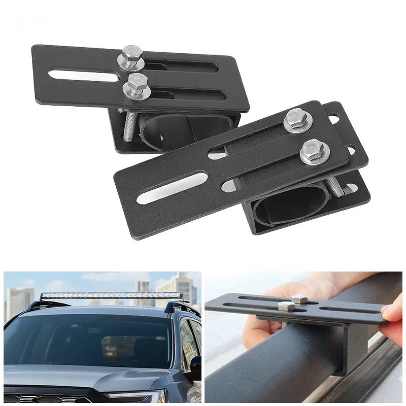 

Кронштейн для багажника на крышу автомобиля внедорожника для автомобильной светодиодной панели, рабочий светильник, перекладина, монтажный держатель для багажника, автомобильные аксессуары