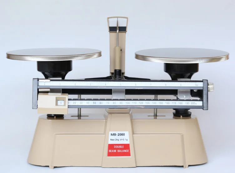 Instrumento de pesaje de alta calidad MB-2000 Balanza mecánica de dos sartenes y doble haz