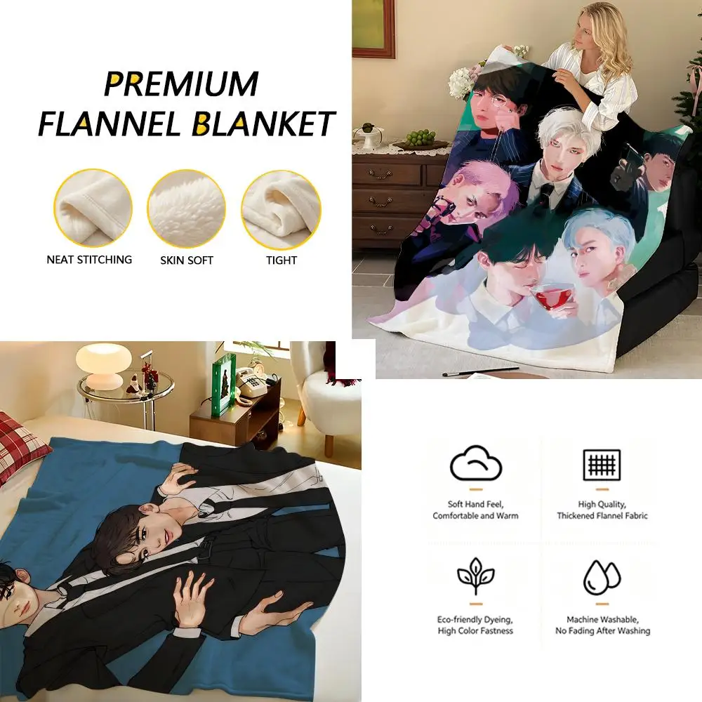 Music v-vixx Throw Flannel Blanket, Soft Warm, Durable & Washable cute Cool