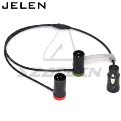 XLR 5pin female  to double 3pin male  Low-Profile Stereo XLR 