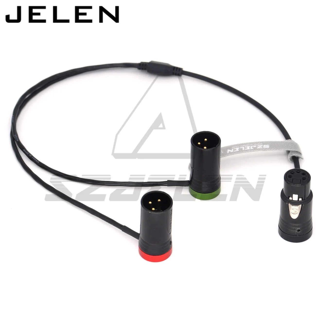 XLR 5pin female  to double 3pin male  Low-Profile Stereo XLR 