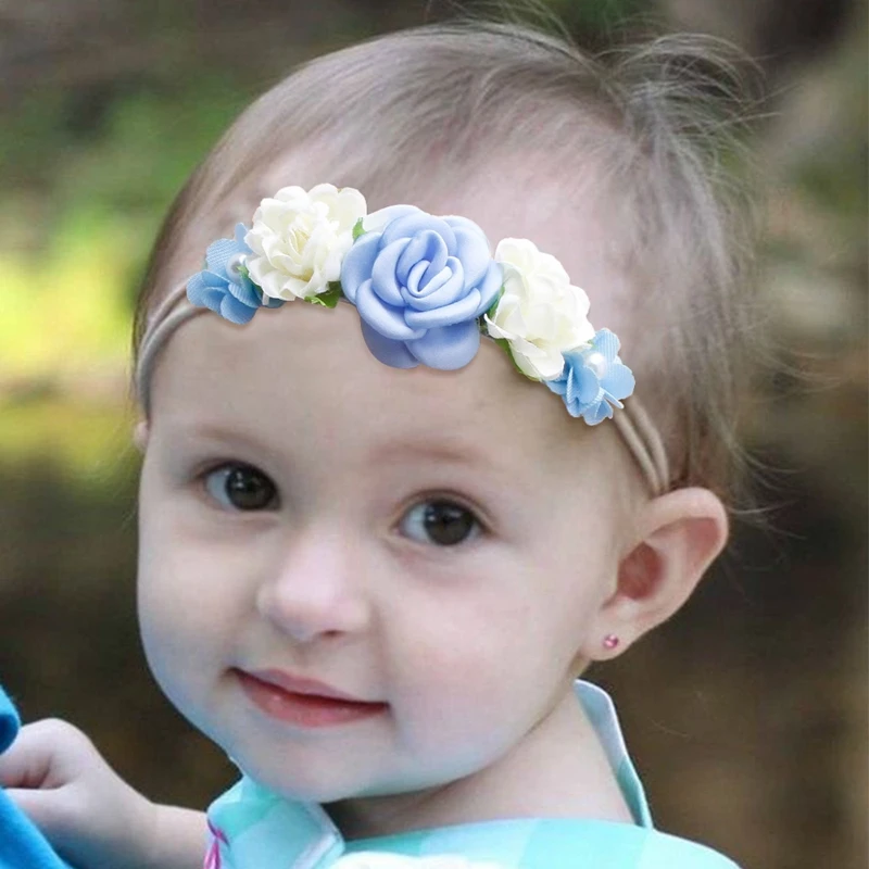 Baby Headbands Sweet Style Newborn Infant Soft Elastic Flower Head Wraps Hairbands Photo Props Hair Accessories for Infant