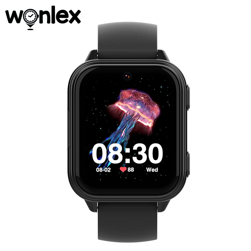 Wonlex 4G SOS Kids Smart Watch KT33 Android 8.1 GPS WiFi Tracker SmartWatch for Children with Whatsapp Video Call Phone Watch