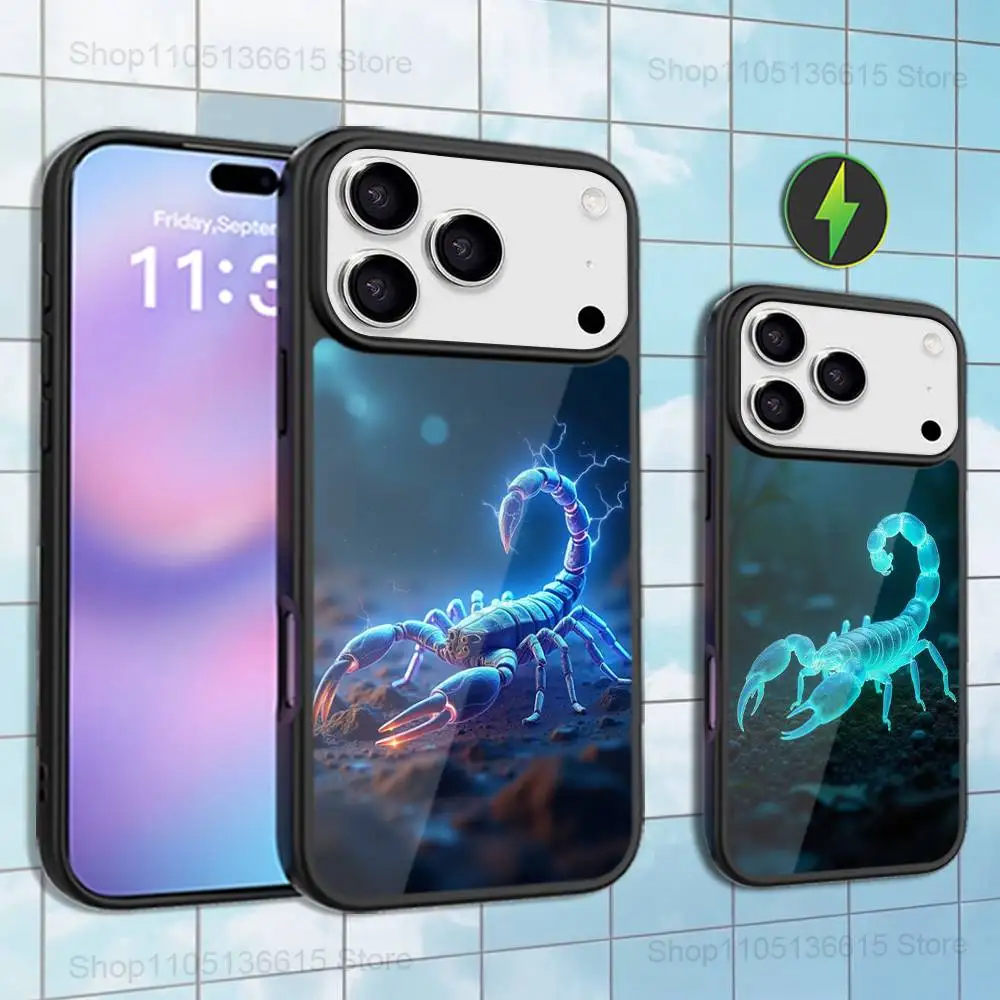 

Cool Scorpion Art Phone Case For iPhone 16,15,17,14,13,12,11,Pro,Max,Plus,Air Mini,Magsafe,Magnetic Wireless Charging Case