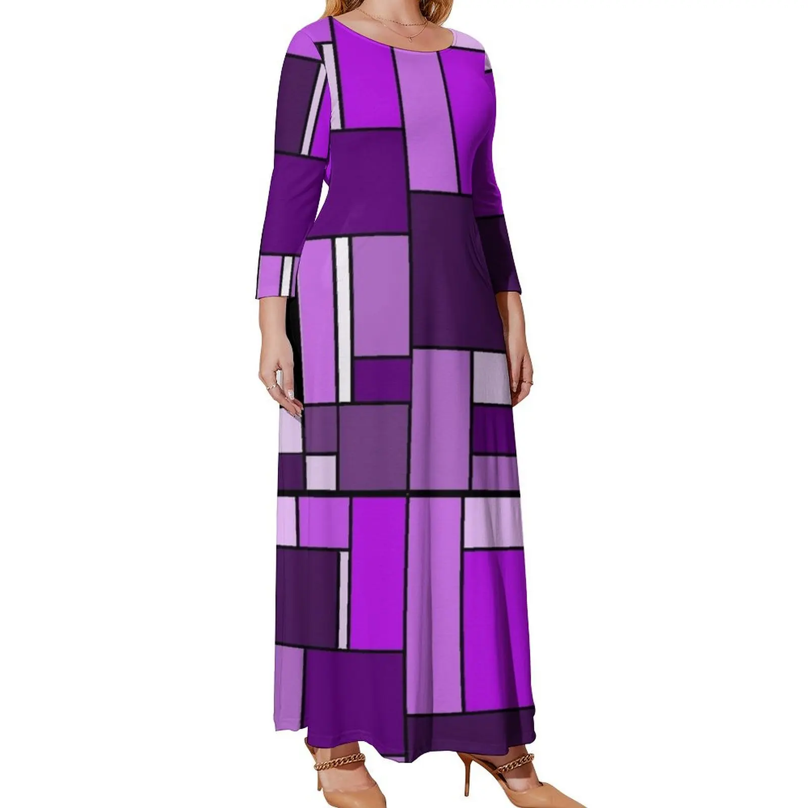 

Mod 60's Mondrian Style Long Sleeved Dress Cocktail of dresses dress for women 2024 luxury evening dresses 2024 Prom gown