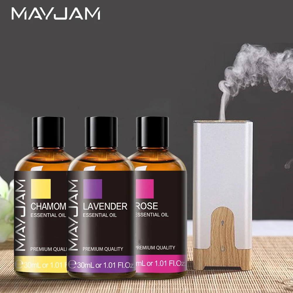 MAYJAM-aceite esencial para difusor, aceite aromático de lavanda, eucalipto, jazmín, vainilla, Sándalo, pachuli, limón, rosa, manzanilla, 30ML