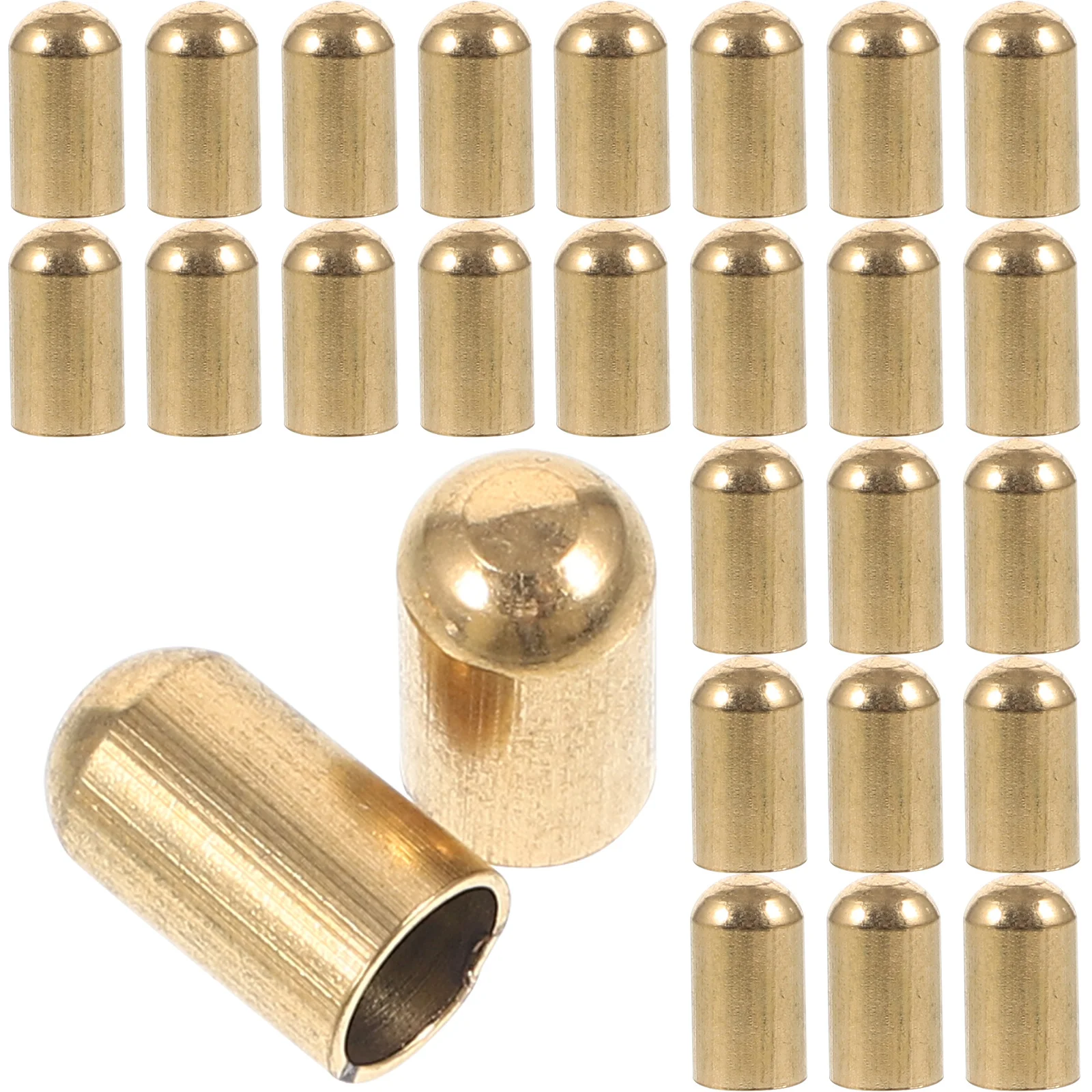 

30Pcs Metal Cord End Caps Stainless Steel Rope End Stoppers Fasteners for DIY Bracelet Necklace Projects Rope Fittings