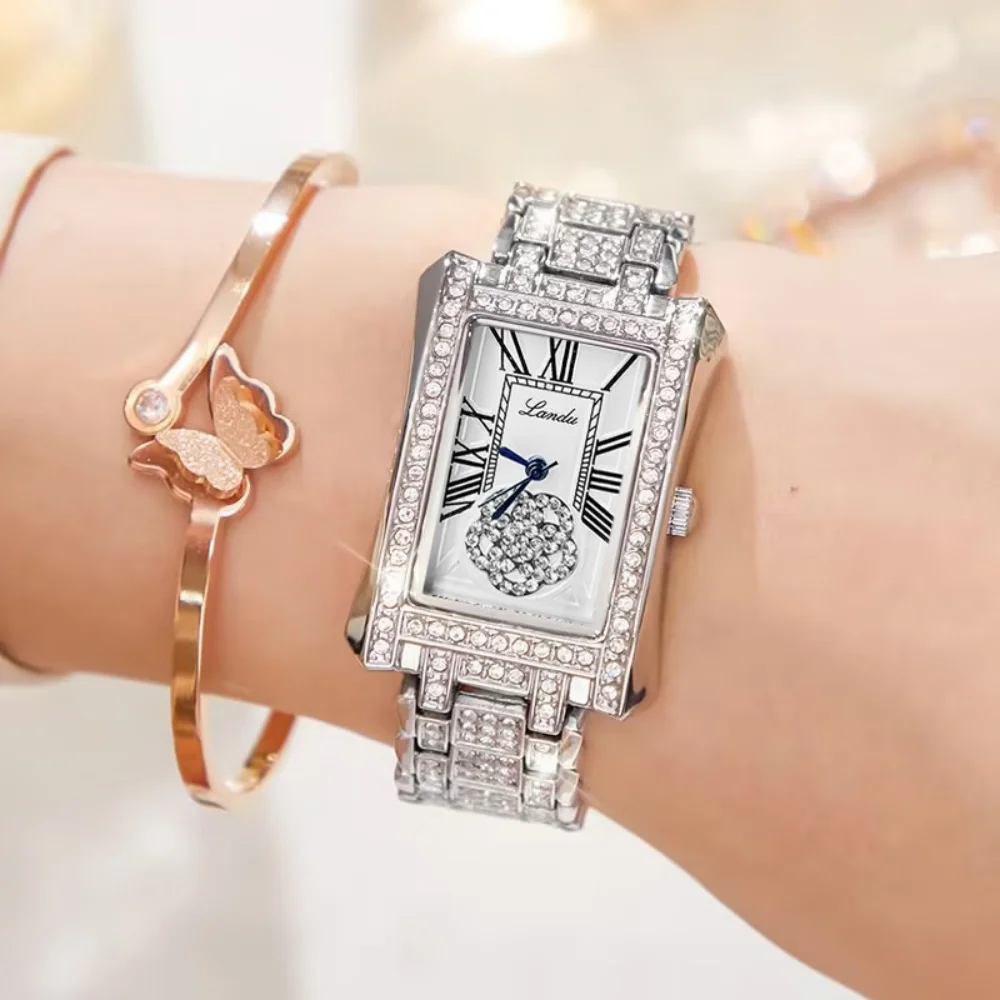 

Brand Luxury Women's Watch, Elegant, Waterproof, Fashionable, Casual, Simple, Personalized, Rhinestone Watch, Women's Watch, Trendy European and American Style, Suitable for Wearing in Various Occasions, the Best Gift for Him
