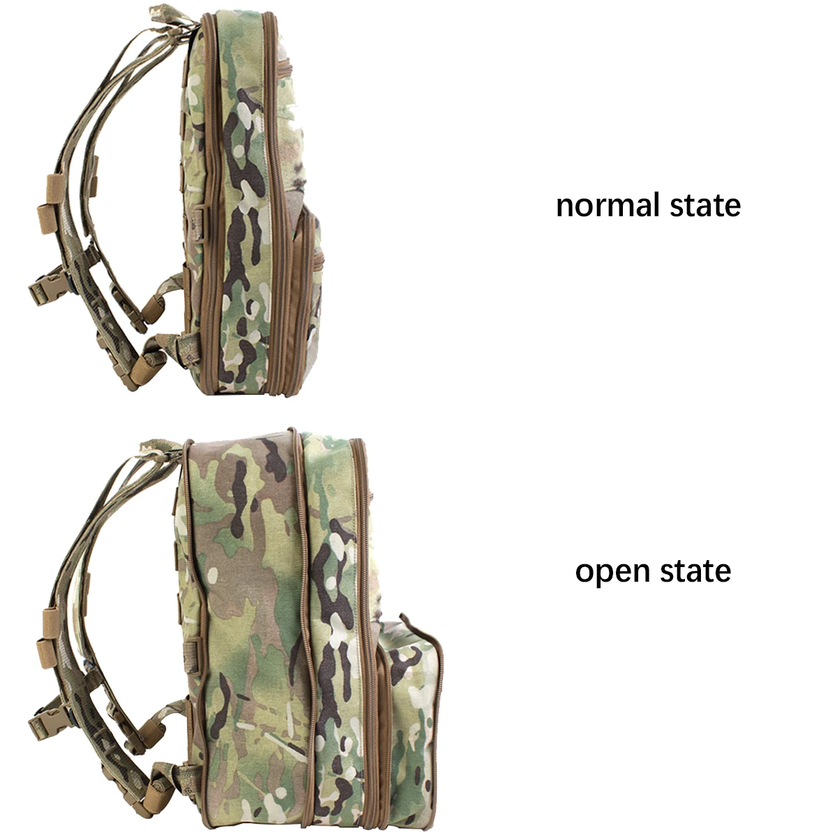 Mochila táctica expandible D3, paquete plano, mochila portátil multifuncional, bolsa de viaje para Airsoft, Paintball, caza, Etc.