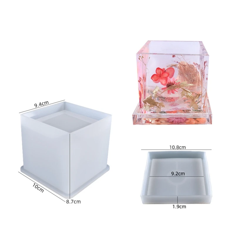 

Plant Flower Epoxy Resin Mold DIY Holder Mould Succulent Planter Vase Flowerpot Silicone Mould Casting Tools