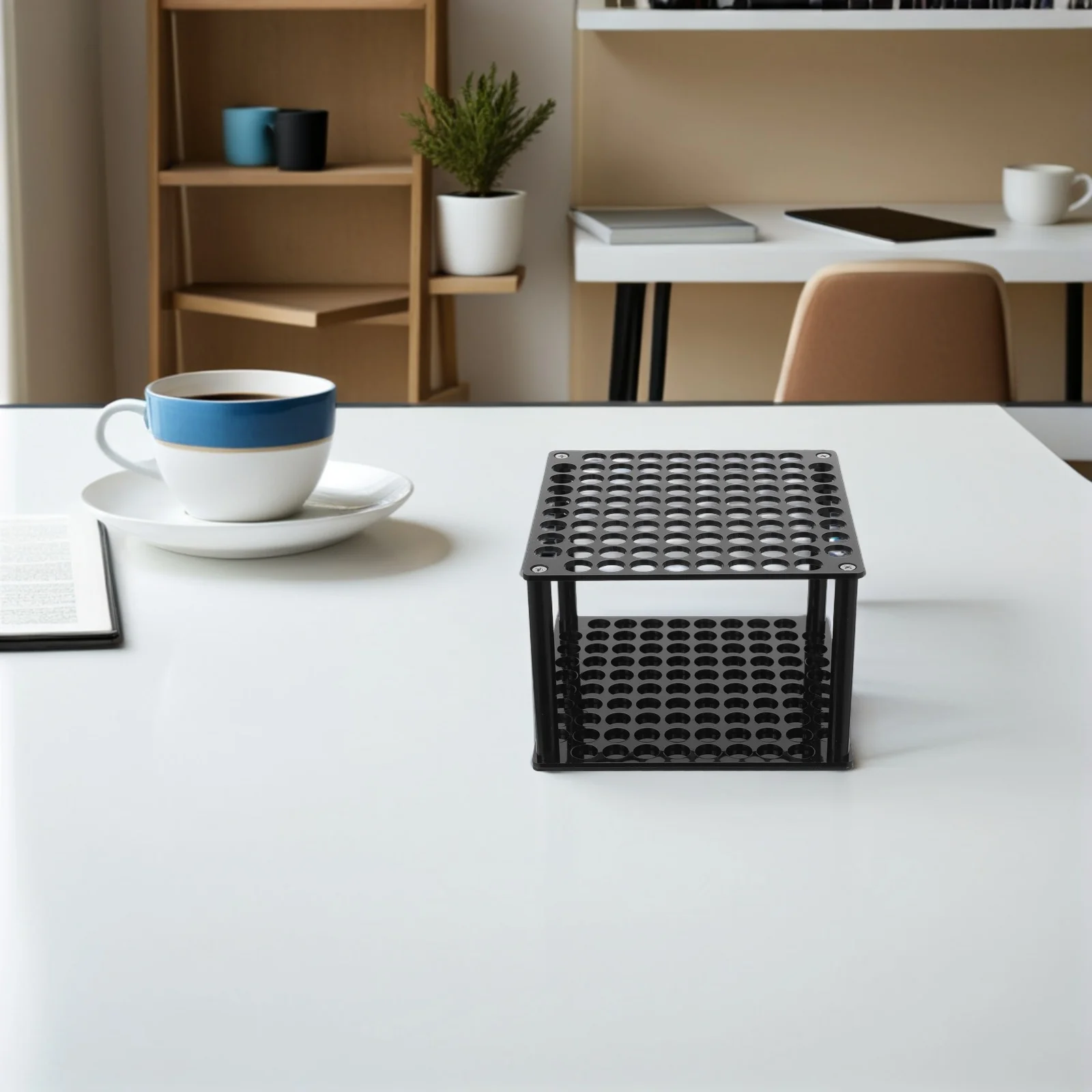 حامل فرشاة أكريليك منظم مكتب بفتحة 96 للأقلام وأقلام التلوين وأدوات الطلاء ورف تخزين للمدرسة والمكتب واستخدام الاستوديو الفني #6