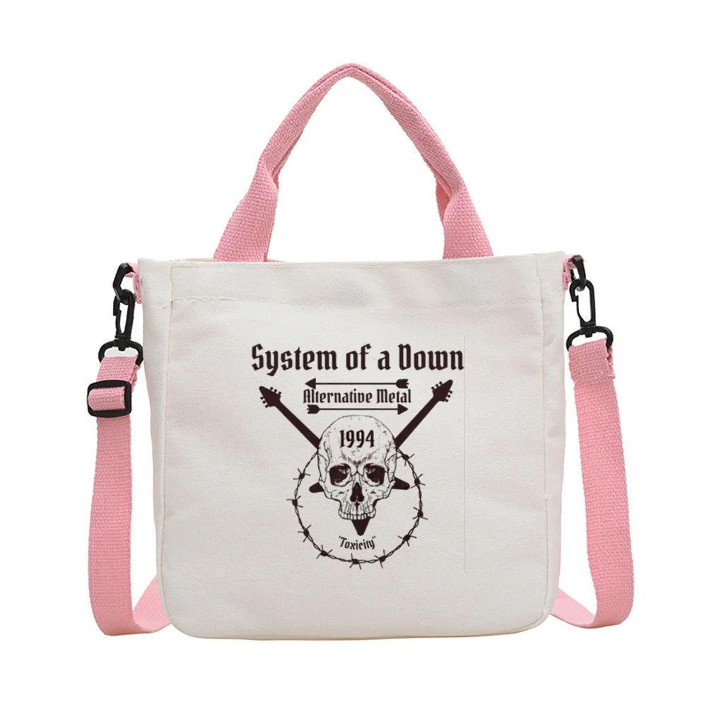 System of a Down tote bag shopper personnalisable shoulder  y2k shopping woman