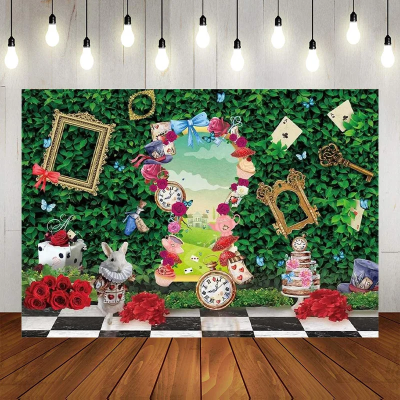 Beauty Princess Backdrop Birthday Girl Beast's Palace Theme Background Baby Shower Mirror Photography Wedding Party Banner