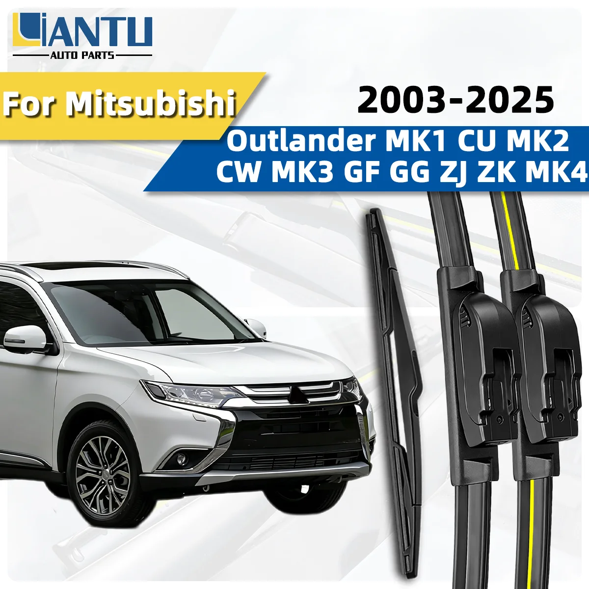 

Комплект из 3-х передних и задних дворников для Mitsubishi Outlander MK1 CU, MK2 CW, MK3 GF, GG, ZJ, ZK, MK4 2003-2025, автомобильные аксессуары 2024, 2023
