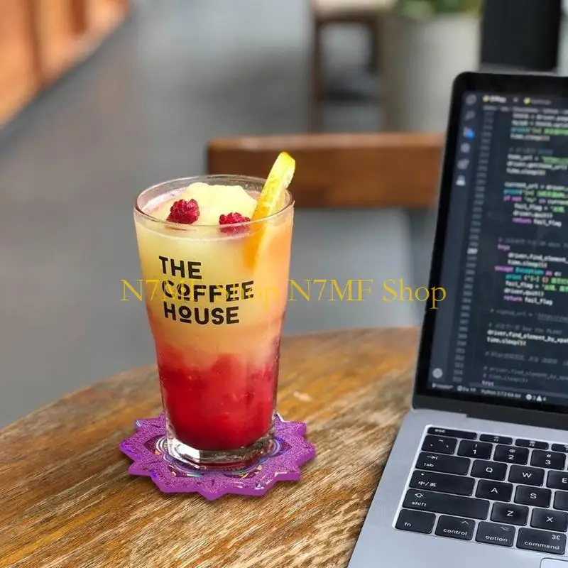 

N7MF Resin Mold Mandalas Silicone Mold Cup Tray Molds DIY Craft