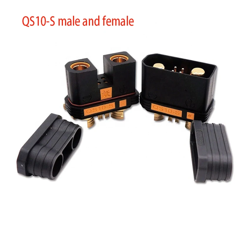 

QS10-S Anti-spark Large Current Male Female Gold Plated Battery Connector for RC Toys Drone Charger Automobile Power Supply