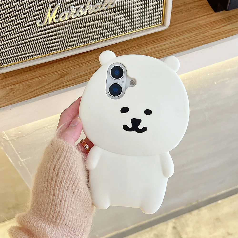 Kawaii 3D Cartoon Nagano Bär Handyhülle Weiche Silikonhülle für iPhone 12 13 14 15 Plus 16 Pro Max – Detail 4