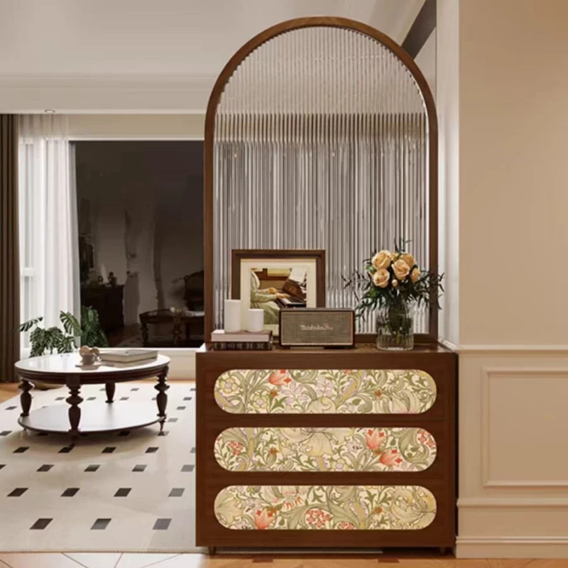 

Entry door partition living room dining room occlusion solid wood design shoe cabinet