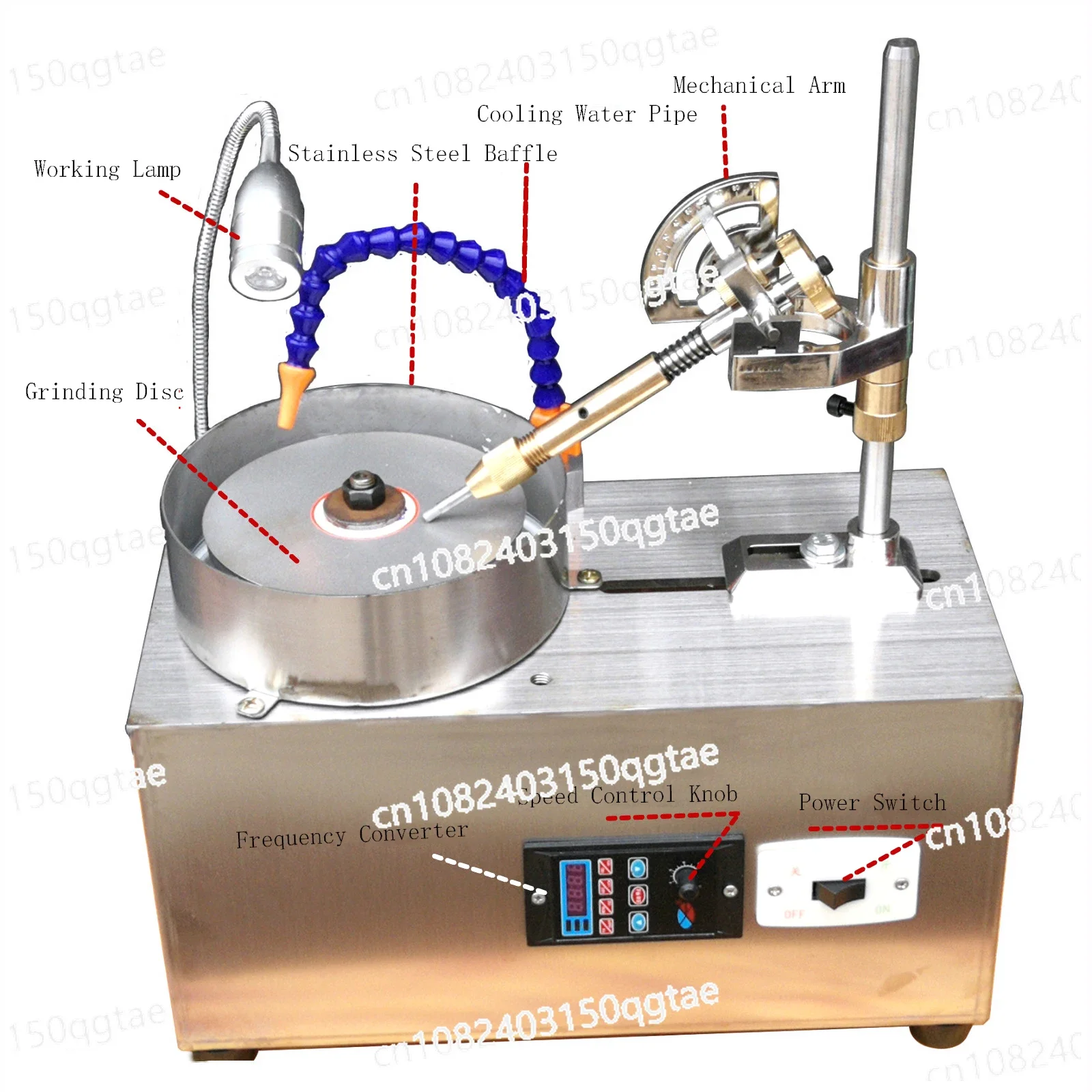 Jewelry Lapidary Faceting Machine Gemstone Grinding Machine Polishing Equipment