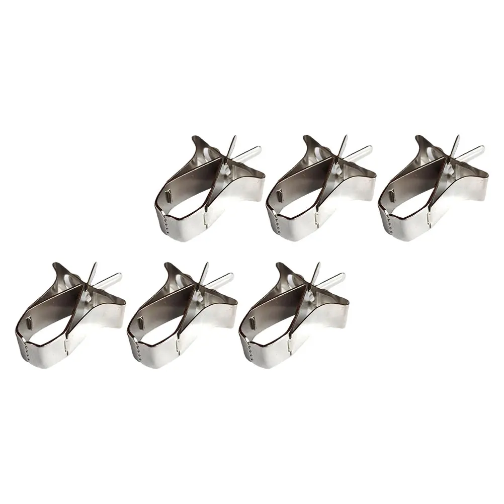 

6 Pcs Fruit Clips Stainless Steel Cage Accessories Multi function Bird Supplies Vegetable Holder Reusable Feeding Device Pet
