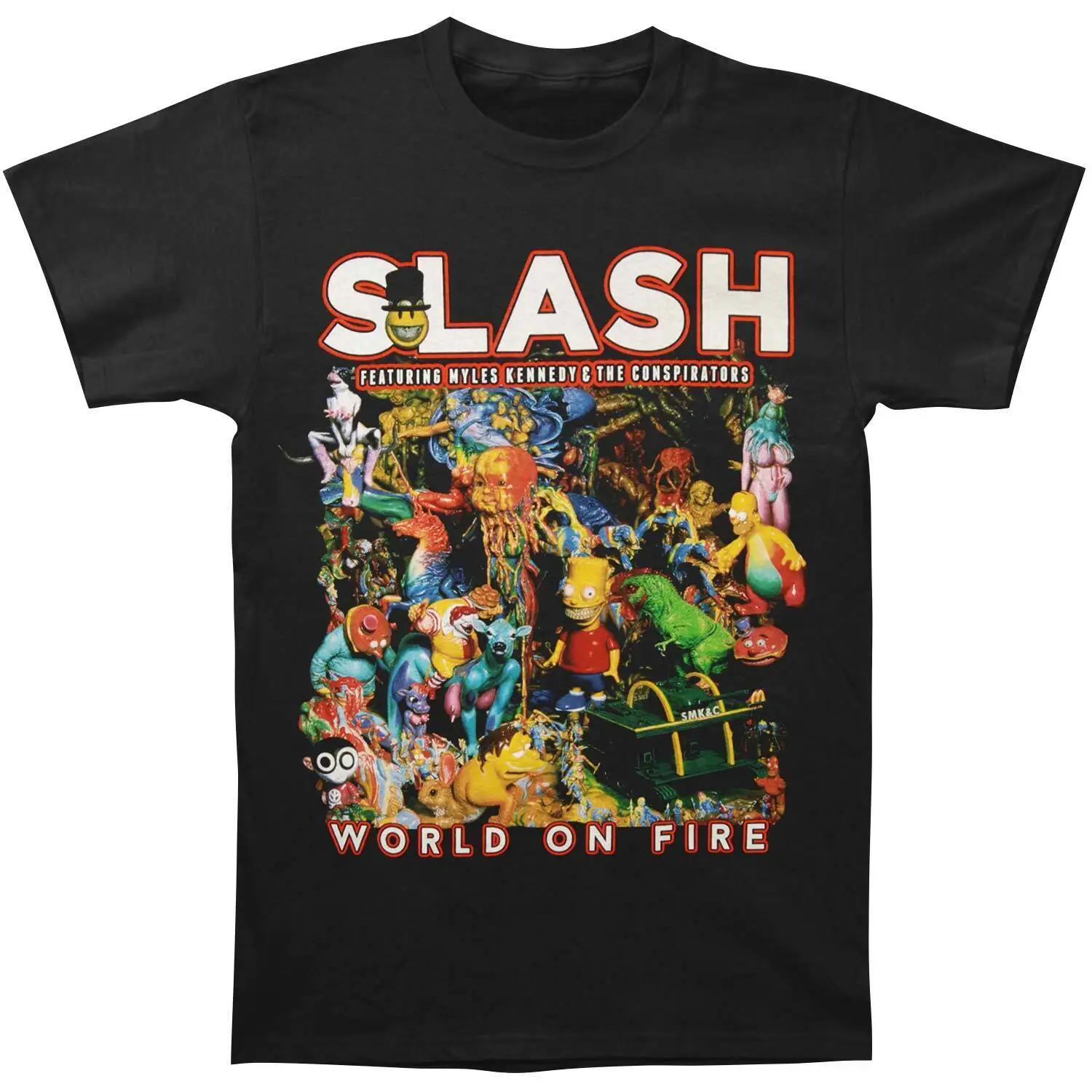 Slash Men's World On Fire T shirt X Large Black