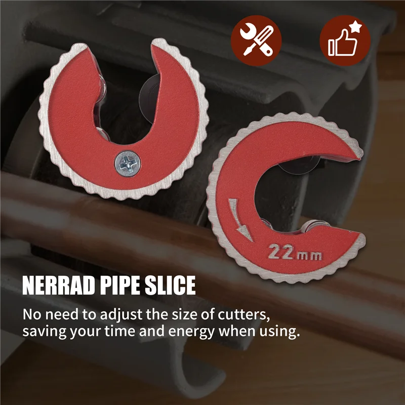 

BHTS-2PCS 15Mm & 22Mm Copper Pipe Cutter Mini Auto Pipe Slice Tool Zinc Alloy Tube Cutter For Cutting Copper Aluminum Pipes