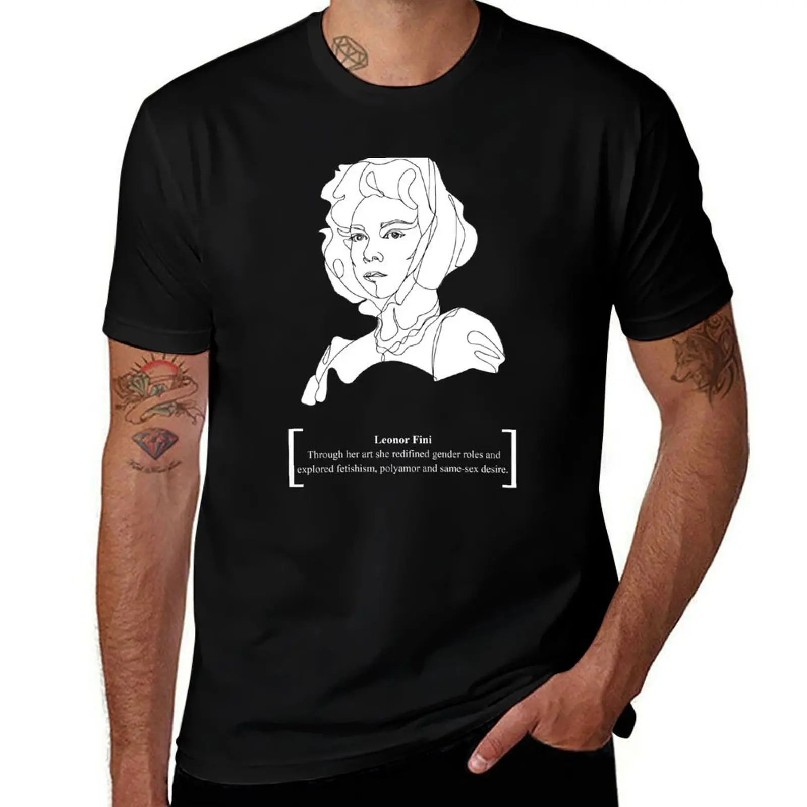 

Футболка Leonor Fini, мужские футболки для мужчин, повседневная хлопковая футболка, мужские футболки, хлопковая футболка