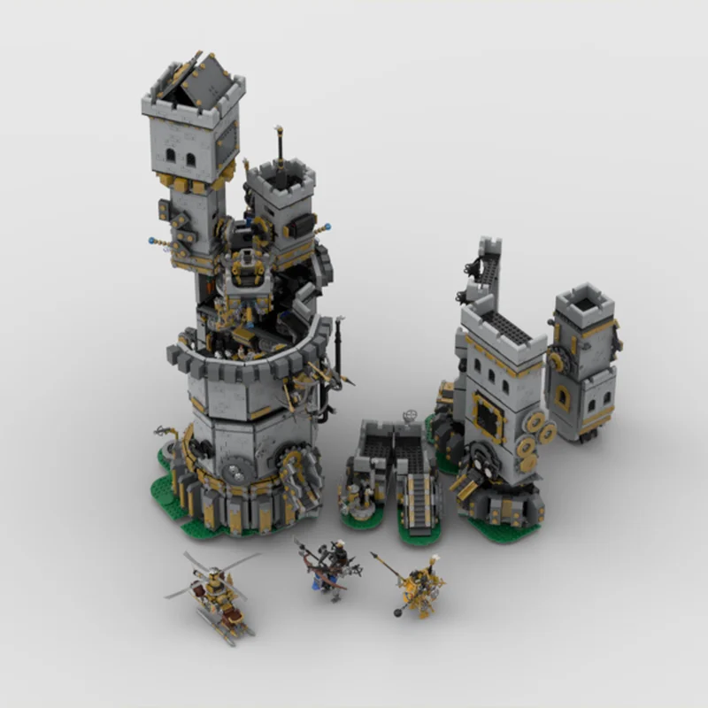 

7523PCS Steampunk Medieval Castle Clockwork Mechanism Intricate Gear Design Rich Interior MOC DIY BuildingBlock Birthday ToyGift