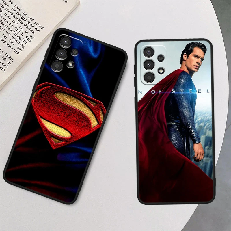 Superman Superhero For Samsung A90 A80 A70S A60 A50S A40 A30S A20E A20S A10S Silicone Black Phone Case