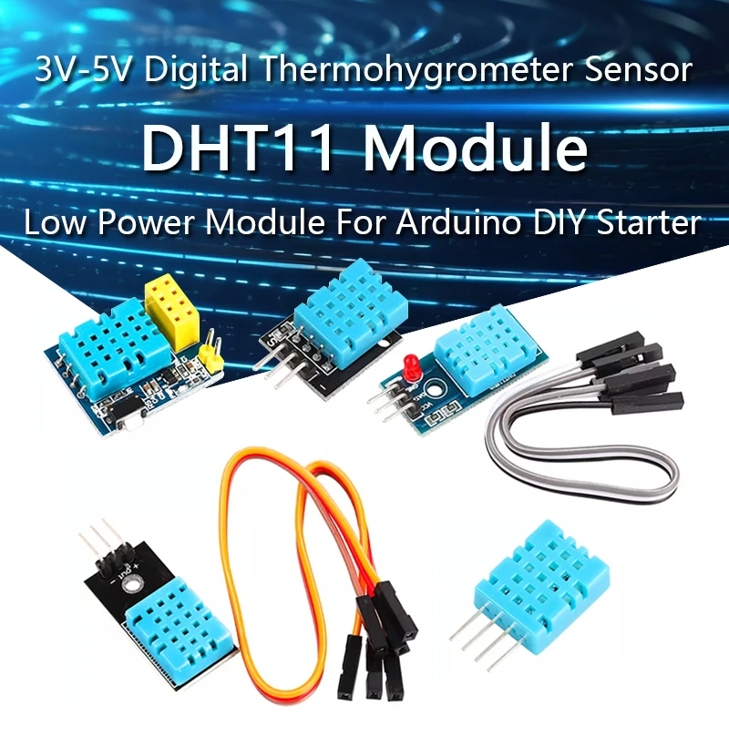 DHT11 Sensor Modules 3.3V-5V Digital Temperature and Humidity Sensor DHT11 3-Wire Ultra-low Power Module For Arduino DIY Starter