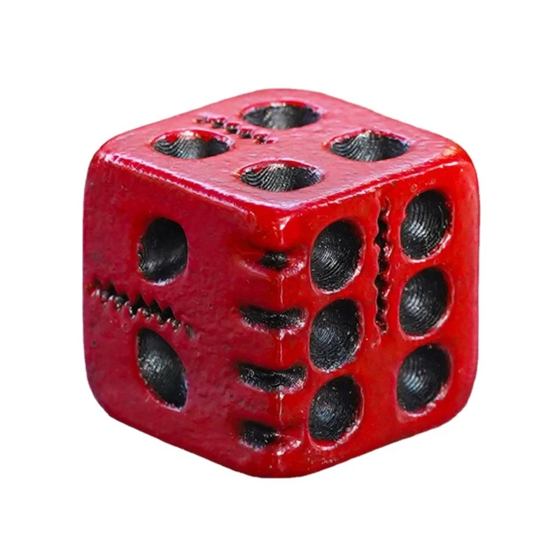 5Pcs 0.71in 6 Sided Skeleton Dice Creative DIY Educational Dice Engraving Red Skull Dice Pack Resin Dice For Party Club 2022 New