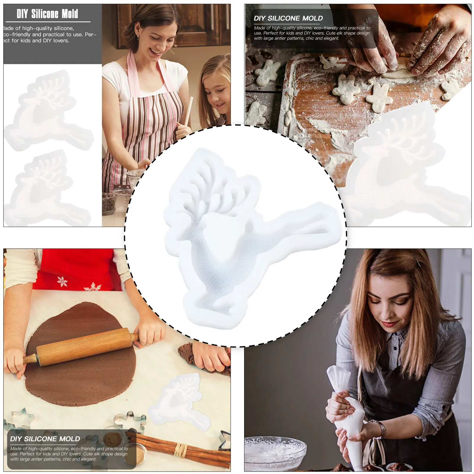 

1pc Silicone For Candy Candy Making Mold Making Christmas Decor Baking Craft Lightweight Easy Clean Mold