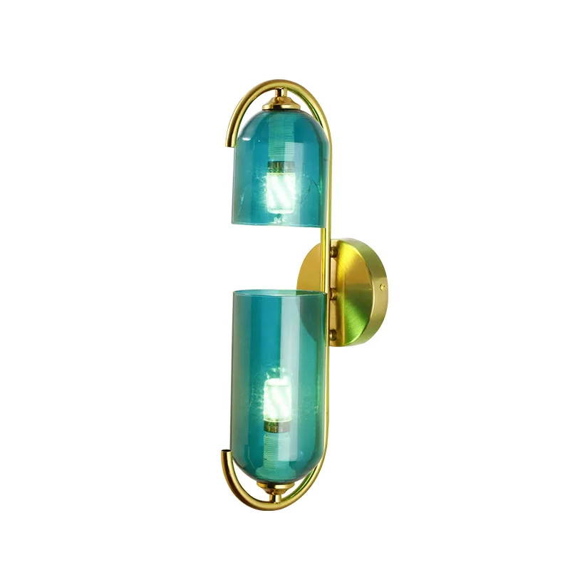 Modern Design Glass Living Room Led Wall Lamps Nordic Simple Suitable for Bedroom Bedside Study Decor Lighting Fixtures