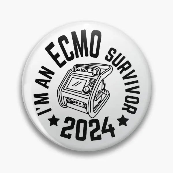 I Am An Ecmo Survivor 2024  Soft Button Pin Women Decor Gift Metal Funny Clothes Collar Jewelry Hat Creative Brooch Fashion