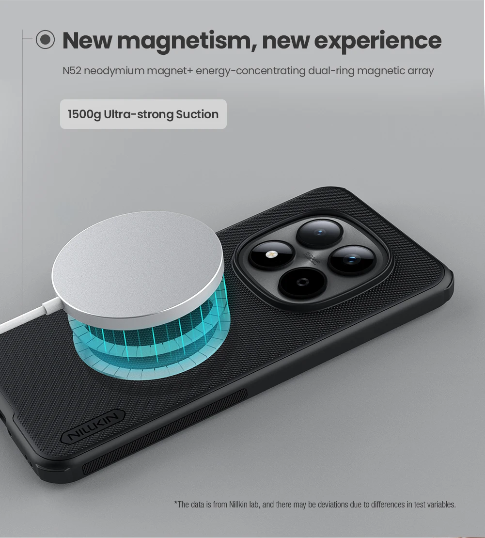 

Чехол Nillkin для Xiaomi Poco M8 Pro 5G, мягкая рамка, магнитный, матовый, из поликарбоната и ТПУ, полная защита задней панели