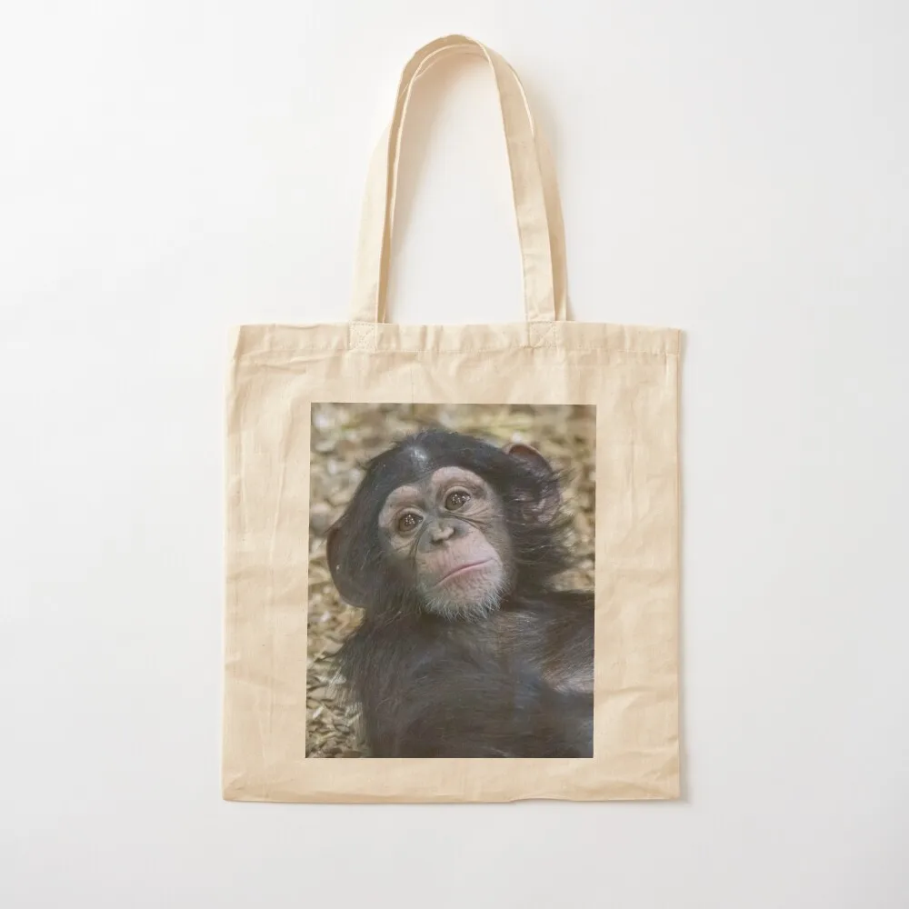 

Maisie the Baby Chimp at the Maryland Zoo Tote Bag Candy bags custom tote bag Canvas Tote Bag