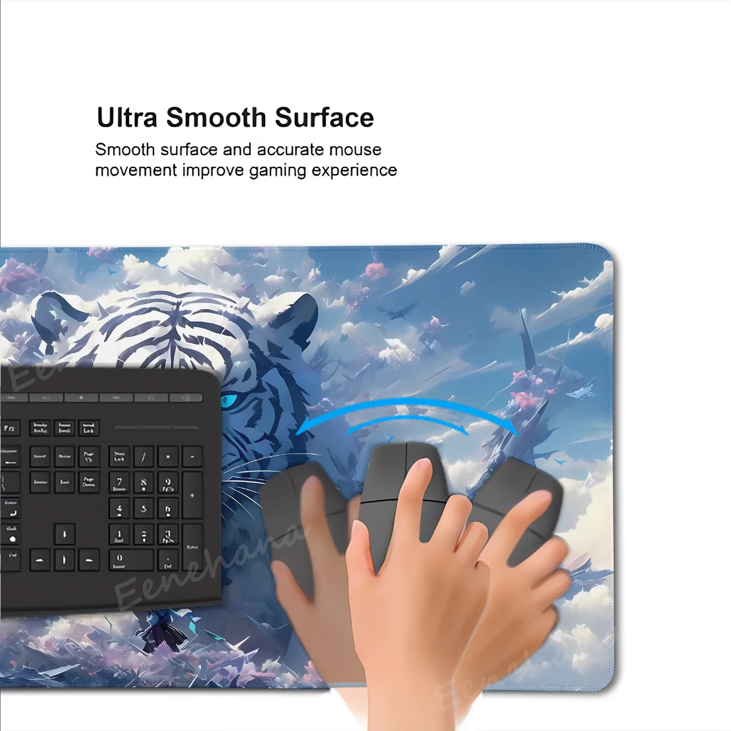 Large Gaming Tiger Mousepad XXL Keyboard Gamer Accessory Mouse Pad on The Table Speed E-sports Desk Mat Anime Rubber Mouse Mats