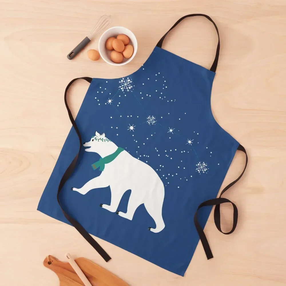 Christmas bear Apron For Kitchen beauty master Chef Uniform Women Kitchen Apras Man Apron