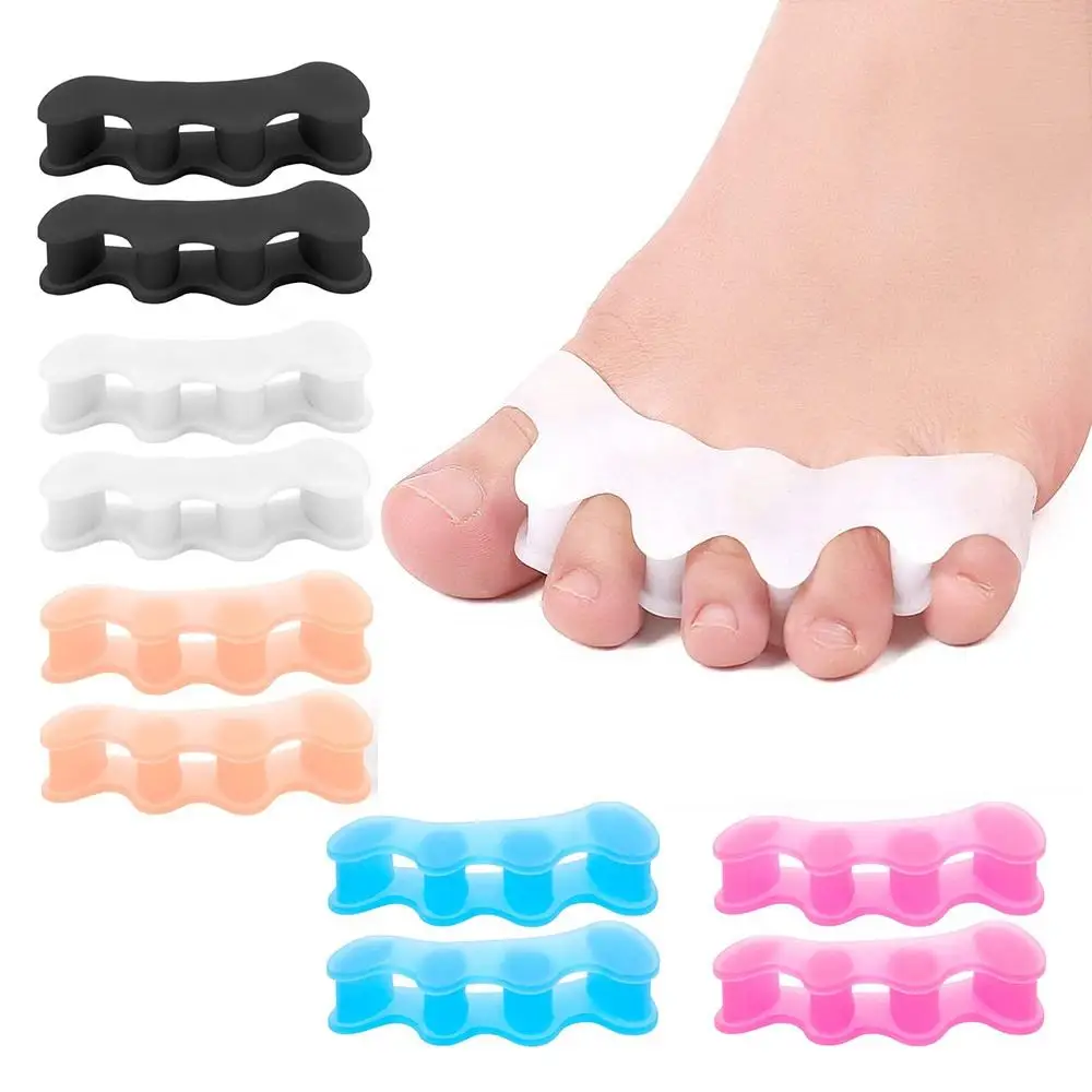Preventing Rubbing Bunion Corrector Overlapping Hammer Toe Straightener Stretcher Soft Silicone Gel Toe Spacers for Bunions