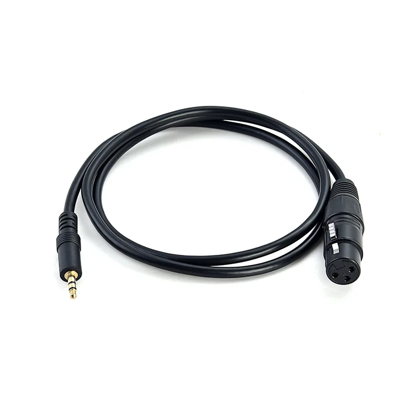 1 Meter 3.5 mm Jack Male to XLR Female Stereo Audio Cable Cord for Microphone Speaker Mixer