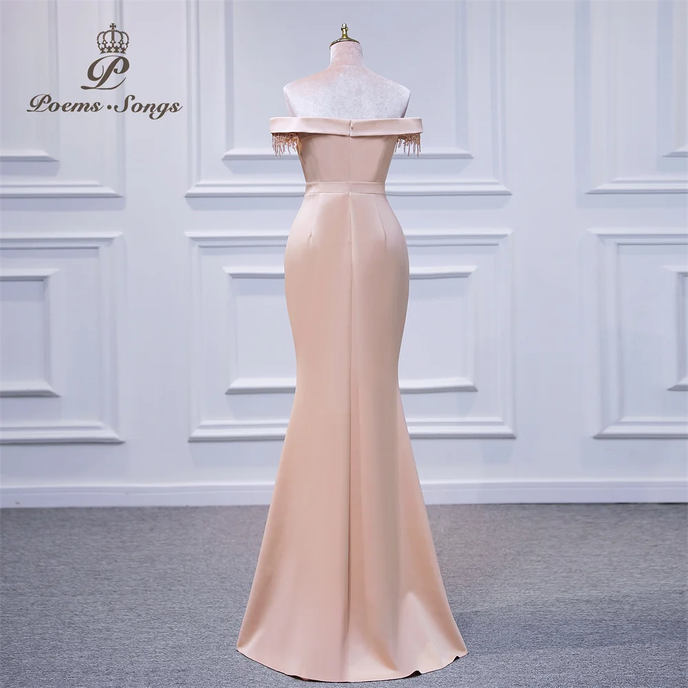 Đầm Thanh Lịch Nữ Cho Tiệc Cưới 2022 Tay Dài Dạ Hội Vestidos De Fiesta Áo Dây De Soiree De Mariage Đảng áo